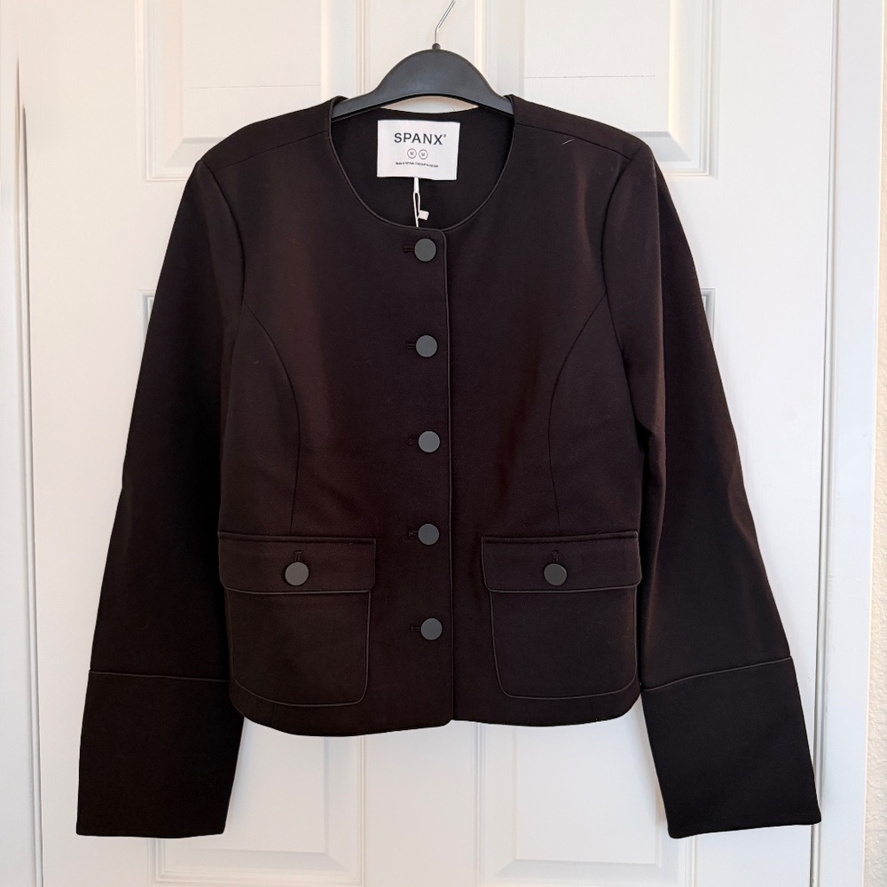 SPANX The Perfect Collection Ponte Lady Jacket – Classic Black, Size M, NWT - Picture 3 of 6